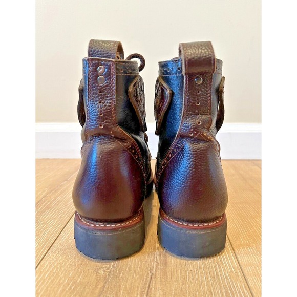 Handmade Custommade Leather Gunslinger El Gato Montes Boots Unisex Sz W8.5 / M7 - Picture 7 of 10